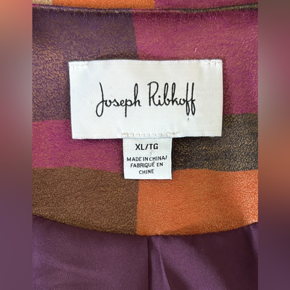 Joseph Ribkoff Multicolor Plaid Jacket - Picture 3 of 15